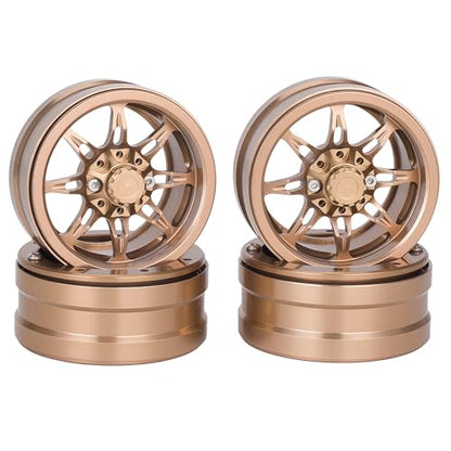 AMK 1.9 Inch CNC Aluminum Beadlock Wheels, 4PCS RC Crawler Wheel Rims with 12mm Hex, Fits SCX10, SCX10 II, SCX10 III, SCX10 Pro, Capra, TRX4, RC4WD D90, 1/10 Scale Rock Crawler