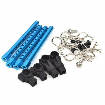 4X Upgrade Aluminum Alloy Body Posts Mount DIY Kit for Tamiya TT01 1/10 RC Car