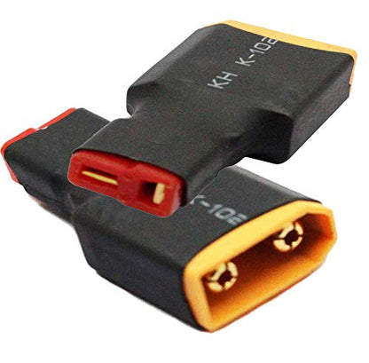 3 pcs Deans T Plug Male Female Connector to XT90 Plug Male Female Connector Wireless Adapter for RC LiPo Battery (T Female to XT90 Male) - size: T female to XT90 male