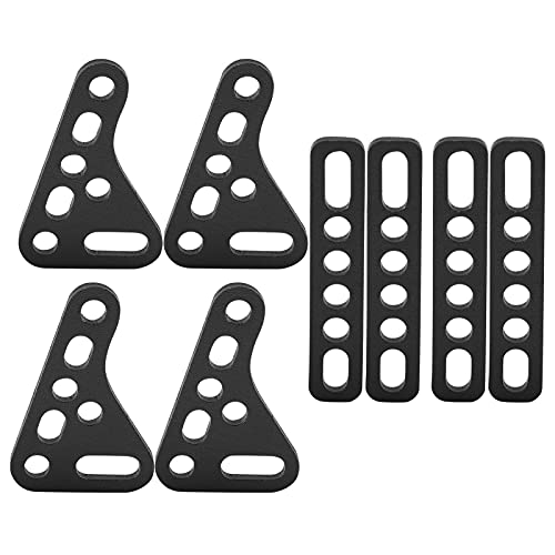 Aluminum Alloy RC Shock Strut Damper Bracket Mount, Metal Suspension Bracket for 1/8 1/10 1/12 1/16 RC Cars, Adjustable Height and Angle Damper Mount for Off - Road Buggy (Black) - color: Black