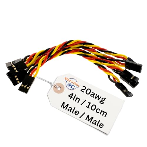 BackBayRC - 4in 20awg Male/Male Universal Servo Extension - 5 Pack - style: 4in Male/Male Extension
