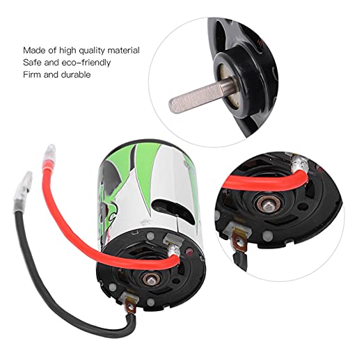 540 27T RC Motor Electric Motor Brushed 14.4V Green Metal Lightweight Easy Install RC Accessory Replacement Part with Exquisite Workmanship for 1/10 Crawler Racing Car