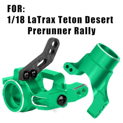 RC Aluminum C-Hubs Steering Block Caster Blocks for 1/18 LaTrax Teton Desert Prerunner Rally,Stub Axle Carriers Knuckles Set Hops UP, Replace Parts 7532 7552X (Green) - color: Green(for 1/18)
