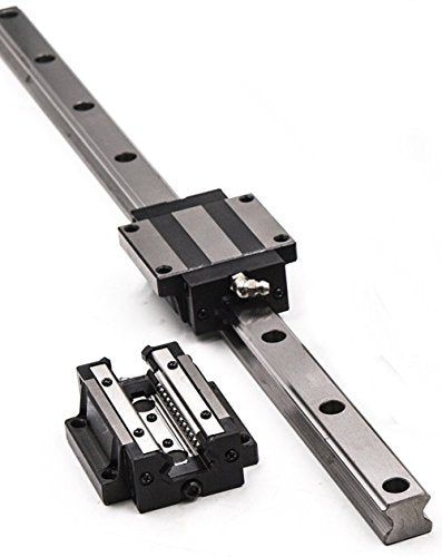 TEN-HIGH HSR15 450mm Linear Guide Rail Linear Motion Slide Rails Linear Motion Products, for CNC Routers, 1pcs Rail + 2pcs HSR15CA Blocks Bearing - size: 450mm, style: HSR15