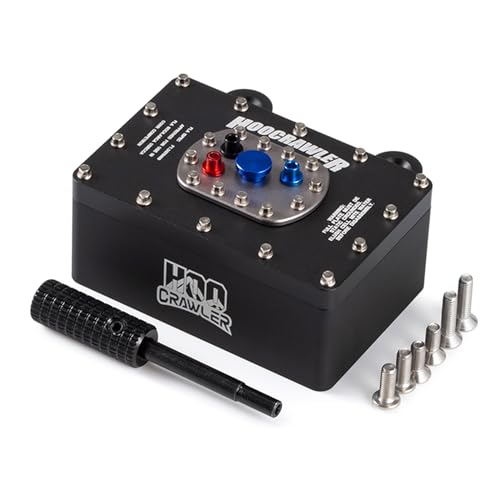 Aluminum Alloy 1:10 Scale RC Fuel Cell Receiver Box, Black | For RC4WD TF2, For SCX10 Pro, For VS4-10, 1/8 1/10 RC Crawler Upgrade - color: Black