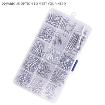 288pcs RC Screws Kit Repair Tools M3 M4 Hex Screws RC Repair Tool Kit Hardware Set for 1/10 Traxxas Slash 2WD 4x4 Accessories