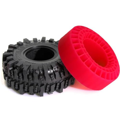 REDSPIDER • 1.9 Crawler Tires(4PCS) Silicone Rubber Insert Mud 1.9 Tires OD 4.65‘’ for 1/10 RC Crawler Car TRX4 TRX6 Axial SCX10 90046 SCX10 III AXI03007 Tamiya CC01 D90 D110