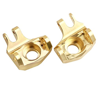 Hobbypark Brass Front Steering Knuckles Heavy Weights for SCX10 II Upgrades Compatible with Axial SCX10 II Honcho (Gold)