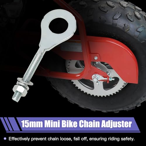 CT200U-EX 14mm 285mm Rear Axle Kit with 300mm Mini Bike Front Axle | 14mm Front and Rear Axle Compatible with Coleman CT200U-EX 196CC Minibike Parts 15mm Chain Adjuster - size: 285mm rear axle + 300mm front axle