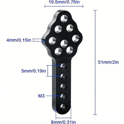 1 10 rc Crawler Long Travel Shocks Shock Keys mounts Mount Extension Key Adjustable axial Car Model Accessories Tower car adapters Rock Extender Relocation Stand (Black)