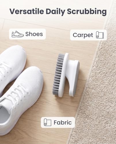 3 Pack Cleaning Brush Set, Multi-Purpose Scrub Brushes | Ergonomic Long Handles, Brush with medium firm bristles, For Bathroom, Kitchen, Sink, Tub, Tile, Grout,Car