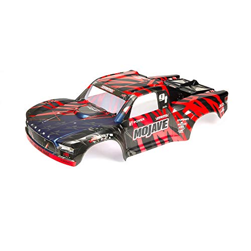 ARRMA 1/7 Painted Body, Black/Red for Mojave 6S BLX, ARA411004