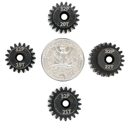 32P Pinion Gear Set 5mm 32 Pitch 19T 20T 21T 22T RC Parts