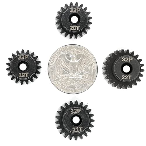 32P Pinion Gear Set 5mm 32 Pitch 19T 20T 21T 22T RC Parts