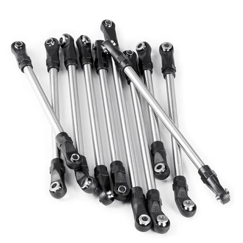 RC Links Linkage Compatible with Axial SCX10 II AXI90075 for UMG10 1/10 RC Car Parts 10Pcs/Set Steel Linkage Link Rod W/Plastic Ball Ends