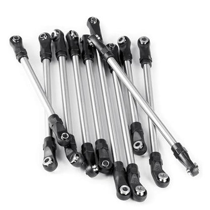 RC Links Linkage Compatible with Axial SCX10 II AXI90075 for UMG10 1/10 RC Car Parts 10Pcs/Set Steel Linkage Link Rod W/Plastic Ball Ends