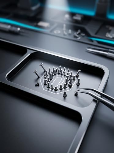 RC Magnetic Screws Tray RC Parts Screws Holder Plate for RC Car Boat Drone | Aluminum Magnetic&non-magnetic zones, 3-slot parts tray for RC repair, organization. For RC cars, boat, FPV drone, plane.