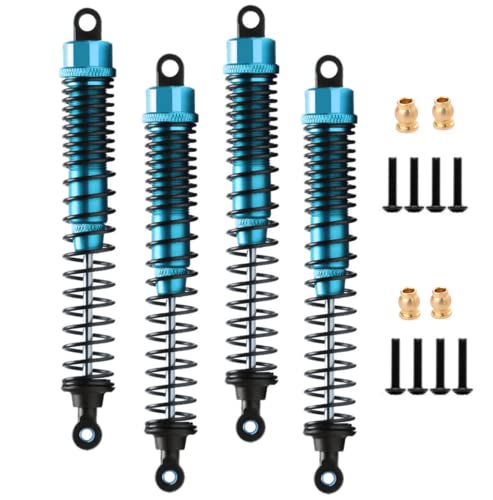 130mm RC Shock Absorber damper Adjustable Type For RC Car 1/10 Crawler Truck HPI HSP Losi Axial Tamiya Redcat Upgrade Part 4pcs/set(Blue) - color: blue