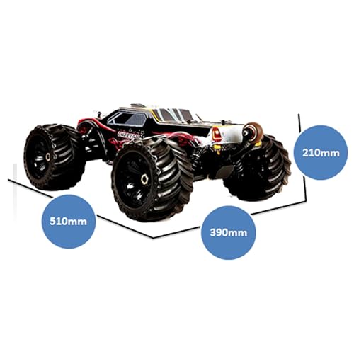 JLBRACINGRC 1/10 Brushless RC Cars for Adults, 80+ KPH, 4WD RC Trucks |120A ESC Monster Trucks, All-Terrain Off-Road Big Remote Control Car,IPX7 Waterproof Hobby RC Cars Gift