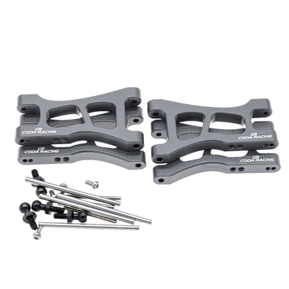 4-Pack Alloy Front&Rear Suspension Arms for Traxxas 1/18 LaTrax Teton Desert Prerunner SST -Replaces Part 7630 - color: Titanium