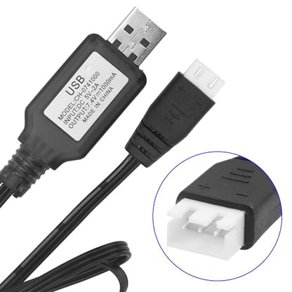 3Pcs Vgoohobby 7.4v 2S Lipo Battery USB Charger Cable with XH-3P Connector Compatible with Gel Splatter Blaster Hosim Q903 Axial SCX24 Haiboxing WLtoys Skytech RC Car Boat Drone