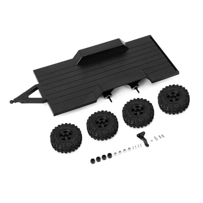 INJORA Utility Trailer with Hitch for 1/18 RC Crawler Car TRX4M Upgrade