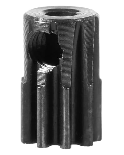 48DP 9T Steel Pinion Gear for Traxxas LaTrax 1/18, 2.0mm Bore | 7644 replacement for Teton and Desert Prerunner, 2.0mm motor-shaft fit, single black pinion