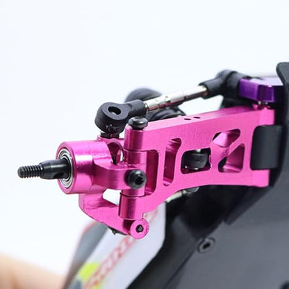 Metal Steering Knuckles C Hubs Suspension Arms CVD Shaft for 1/24 Losi Micro b Rc Car 2WD Buggy Chassis Plate Linkage Upgrades (Set 1 Pink)