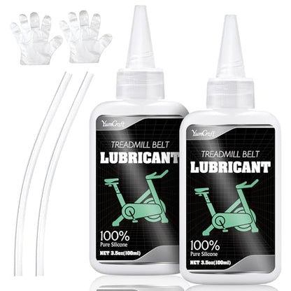 Treadmill Belt Lubricant,7oz/200ml Pure Silicone Oil with Application Tubes | High temperature resistant stable silicone lube, precision screw caps, non-toxic & odorless for most treadmill lubrication