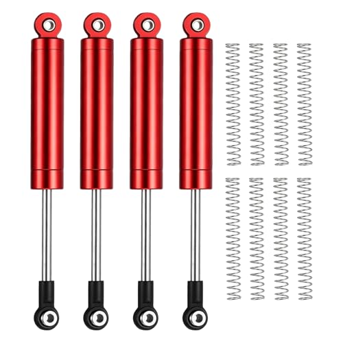 RC Shock Absorber (with Internal Spring Spare Springs), [for 1/10 RC Crawler ] - 83-111mm / Red / 4 Pcs - color: Red, size: 83-111mm