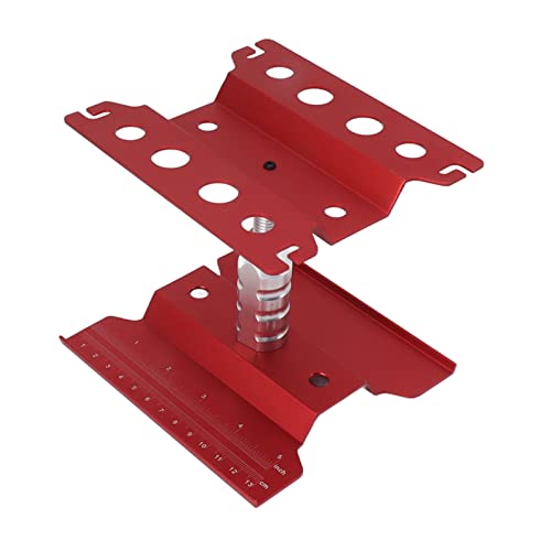 AYNEFY Rc Car Work Stand,Aluminum 360 Degree Rotation RC Car Maintenance Workstation Repair Table RC Car Display Bracket for Off Road Vehicle Shipping Drafting Tables(Red) - color: Red