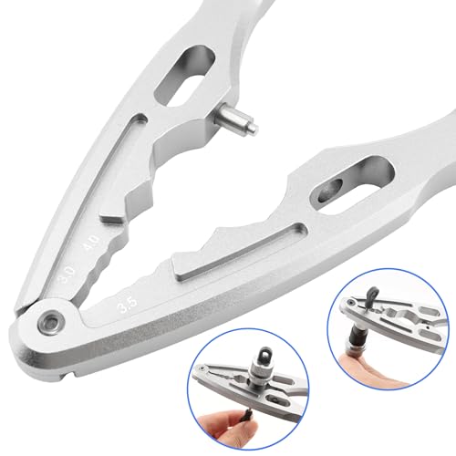 Universal RC Multi Shock Shaft Pliers W/Ball End Multi-Function Clamp Tools for All 1/8 1/10 1/12 1/14 1/16 1/18 Scale Cars Trucks (Silver)