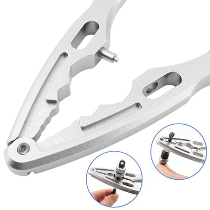 Universal RC Multi Shock Shaft Pliers W/Ball End Multi-Function Clamp Tools for All 1/8 1/10 1/12 1/14 1/16 1/18 Scale Cars Trucks (Silver)