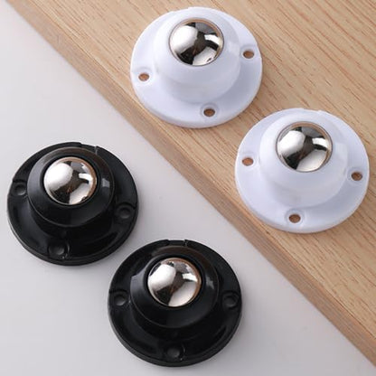 Self Adhesive Caster Wheels for Furniture,Storage Box,Trash Can,PC Stainless Steel Universal Pulley 360 Degree Rotating Adhesive Caster Wheels 0.8 Inch Low Profile Swivel Wheels Black 4 Pack - style: Black【0.8 inch】