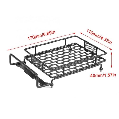 3 Size Metal Luggage Carrier Roof Rack Compatible with, CC01 1/10 Scale RC Crawler Cars(Large 170x110mm) - color: Large 170x110mm
