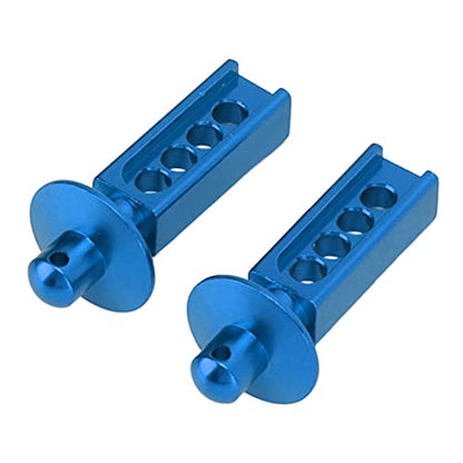 Dilwe 2Pcs RC Car Body Post, Aluminum RC Car Shell Holder Mounts RC Upgrade Parts Accessories, RC Body Mounts for Traxxas Mini E Revo Slash 1:16 3 Colors (Blue)