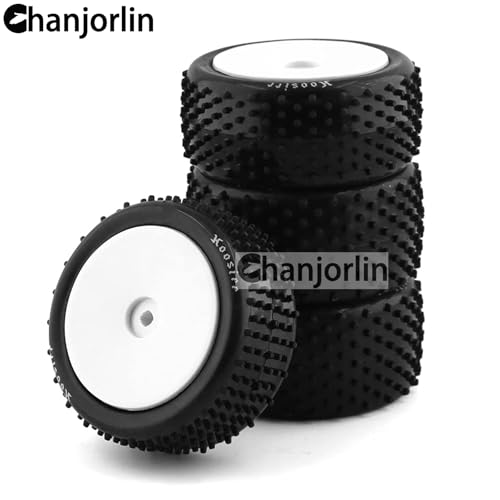 1/10 RC Off Road Front and Rear Tires and Wheels Rims 12mm Hex Racing Tyres For 1:10 Scale Buggy Car Tamiya TD4 TT-02B DF-02 Serpent Spyder SRX2 SRX4 XRAY XB2 Tekno EB410 yokomo yz4 4PCS