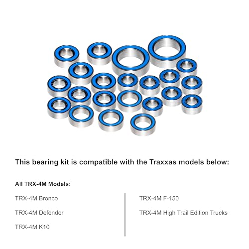 for Traxxas TRX4M 1/18 Bronco, Defender, K10, and F-150 - Sealed Bearings Kit (22 Pcs)