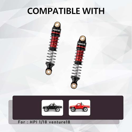 HPI Venture18 Shocks 53MM Shock absorbers For HPI Venture18 Upgrades | With Springs CNC Threaded Oil Damper For 1/18 RC Crawler