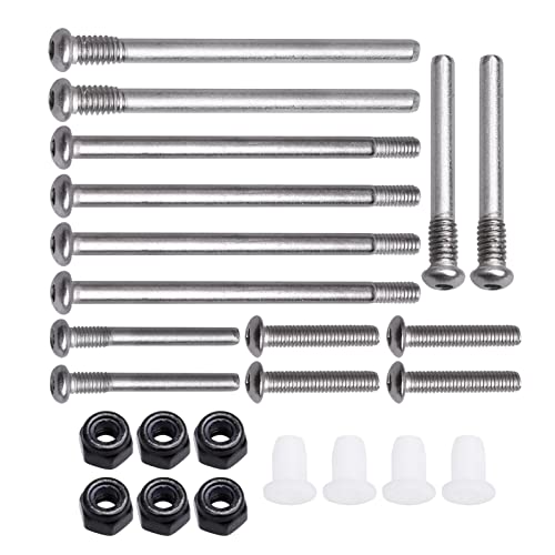 4PCS Aluminum Front & Rear Suspension A-Arms Set and Tie Bar for 1/10 Traxxas Slash 2WD Upgrades Parts, Replacement of 2555 3631 2532 (Red) - color: Red