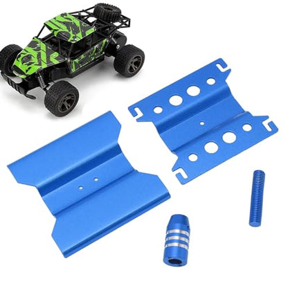 RC Car Repair Work Stand, Aluminum Alloy RC Car Stand with 360 Degree Rotation, Adjustable Height Work Station for 1/18 1/24 Scale Remote Control Cars Including SCX24, Measuring Sc (Blue) - color: Blue