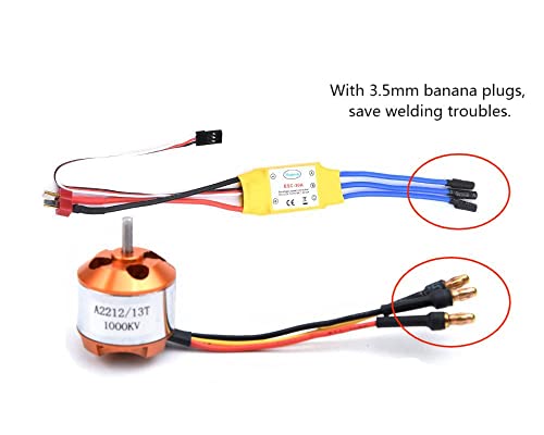 YoungRC A2212 1000KV Brushless Motor + 30A ESC Electric Speed Controller + 1045 Propeller CW CCW Kit for RC Multicopter Quadcopter