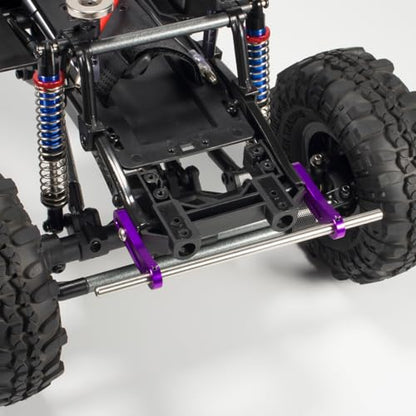 Aluminum Adjustable Front and Rear Modular Bumper Mount Set for 1/10 RC Crawler Chassis LCG Rigs Comp Builds TRX4 SCX10 Gspeed Power Wagon Cliffhanger Body (Purple) - color: Purple