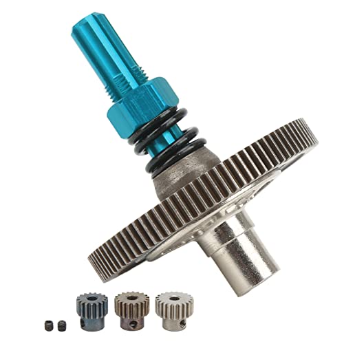 SUNGOOYUE Slipper Gear Set Metal Assembly Aluminum Alloy Steel 91T Gear with 17T 19T 21T Pinions for Arrma Senton 1 10 RC Cars Upgrade Parts for Racing and Bashing (Blue) - color: Blue