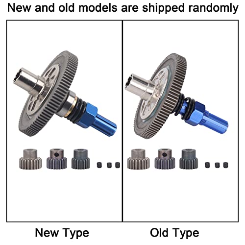 RC Car Gear Set, Differential Pinions Gear Slipper Gear Set Differential Upgrade Parts Metal Gear Assembly for Arrma Senton 1/10 for Granite (Blue) Arrma - color: Dark Blue