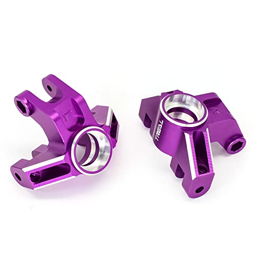 Treal Aluminum 7075 Front Steering Knuckels for Losi LMT (Purple) - color: Purple