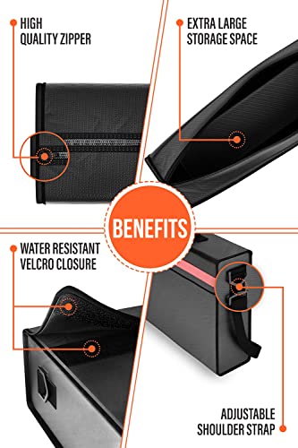 The Good Stuff Fireproof Document Box for Legal Documents, Passports, Cash, and Contracts, 5" x 11" 3.5" / 2000℉ Protect Your Notebooks, Binders, Folders, and Contracts - style: Messenger Bag