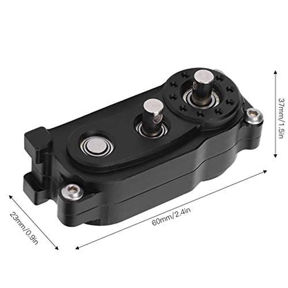 1/10 RC Transfer Case Replacement, Metal Chassis Frame Accessory, CNC Machined Aluminum Alloy Gearbox for 313mm Wheelbase Crawler Car, High Performance Upgrade Part with Anodized S (Black) - color: Black