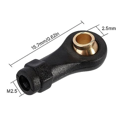 INJORA Plastic Rod Ends with Brass Link Balls for 1/18 TRX4M, 20Pcs