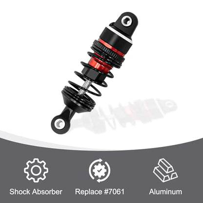 1/16 Aluminum RC Shock Absorber Front Rear Adjustable Springs Shock Damper | for Traxxas 1/16 Mini Slash BL-2S 4x4 Short Course Truck 108164-1, 4PCS, Red - color: Red